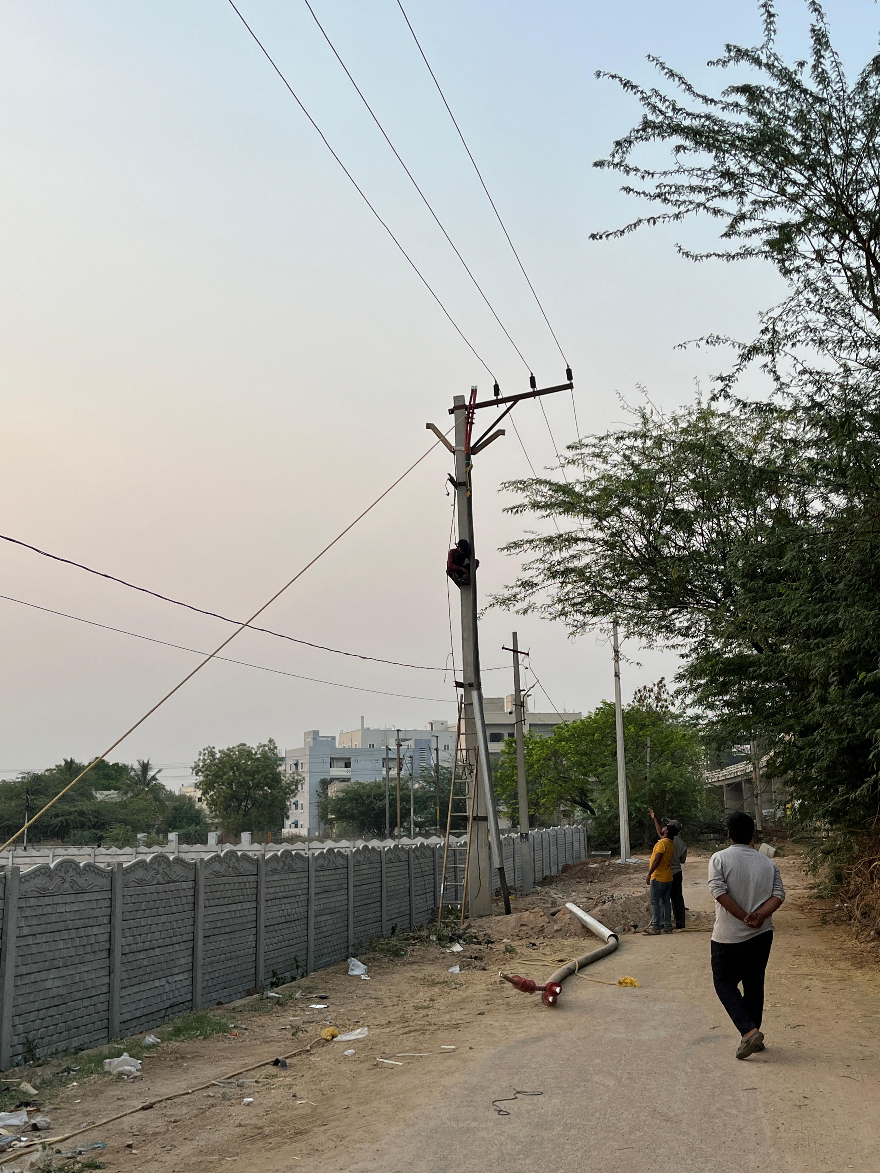 AB cable installation services in Hyderabad with accessories clamping and neat routing