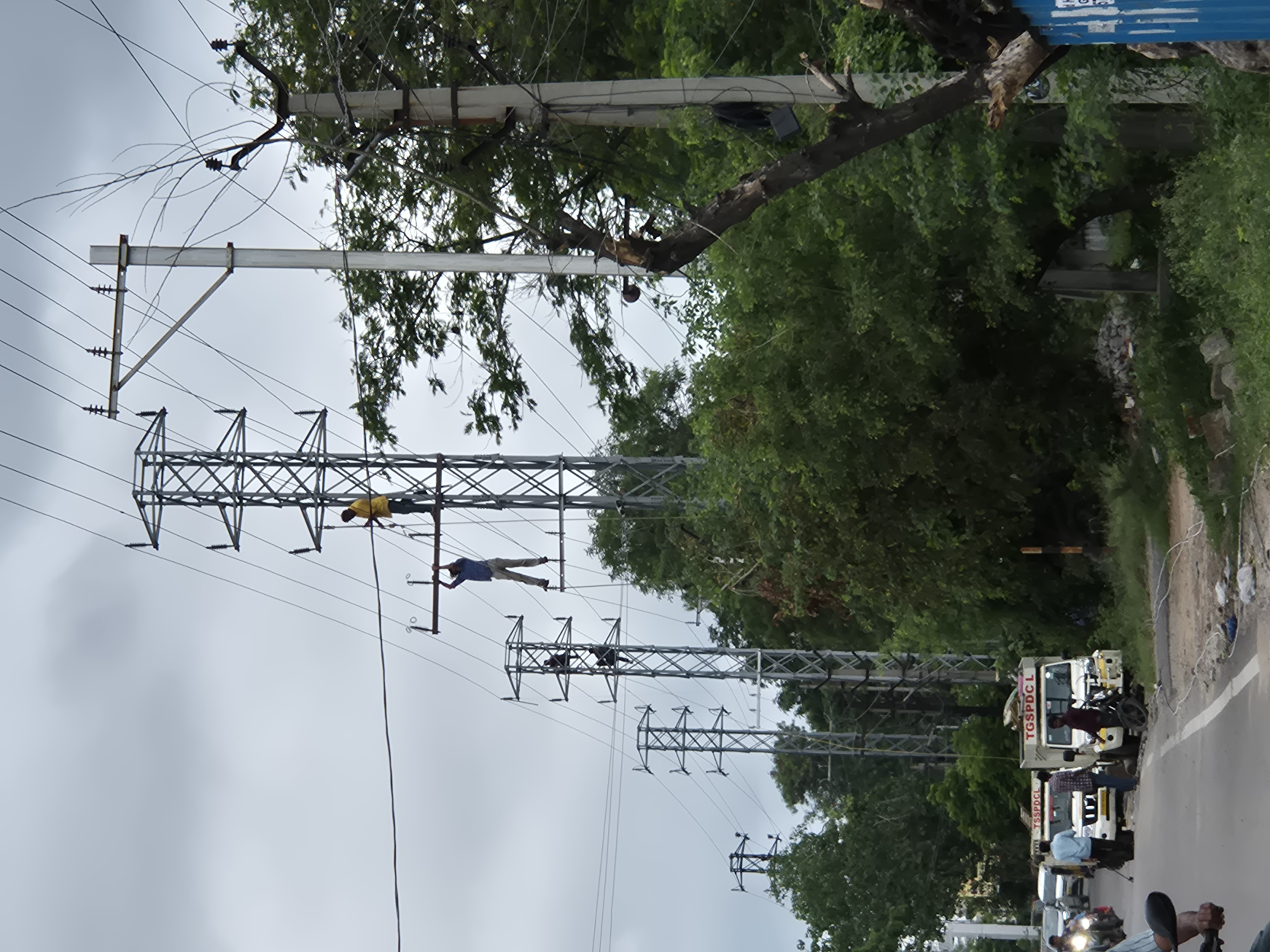 Overhead OH cable stringing and dressing services in Telangana for electrical infrastructure projects